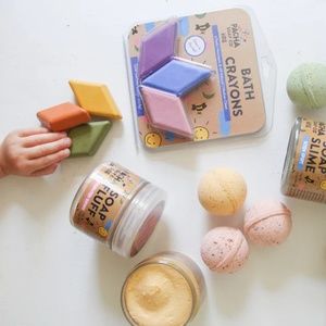 Pacha Co. Kids Natural Bath Bombs, Fluff, and Crayons